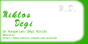miklos degi business card